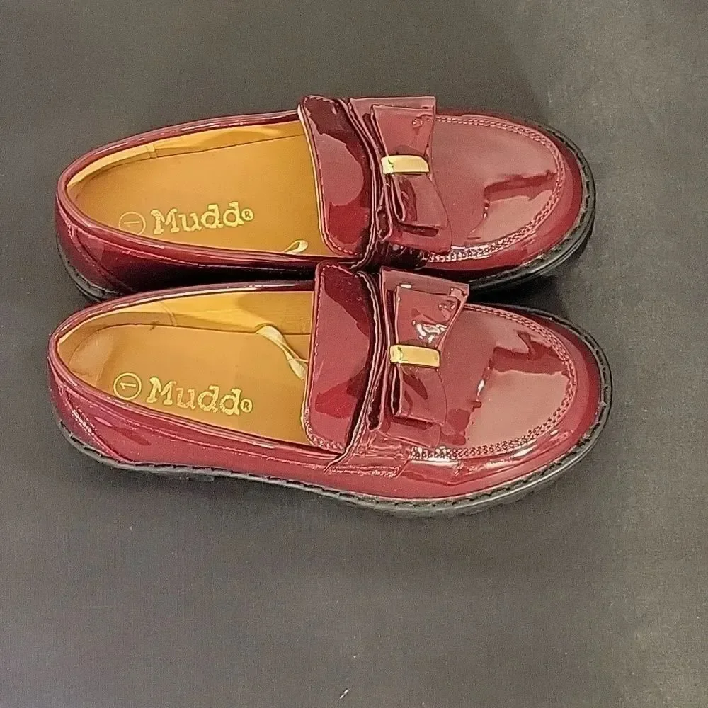 BRAND NEW MUDD BOWNOT CHUNKY HEEL PLATFORM LOAFERS